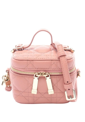 Christian Dior Pre-Owned 2010-2026 Micro Lambskin Cannage Lady Dior Vanity Case crossbody bag - Pink