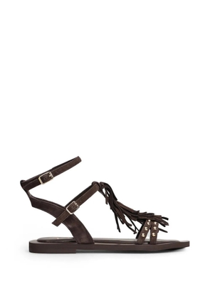 Marc Ellis fringe-detail flat sandals - Brown