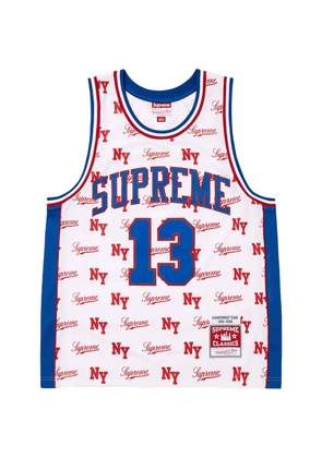 Supreme x Mitchell & Ness monogram basketball jersey - White