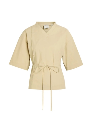 CALVIN KLEIN COLLECTION belted V-neck blouse - Neutrals