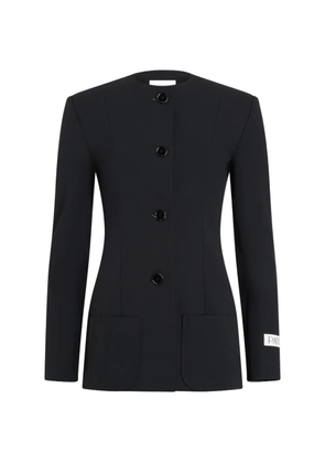 Patou collarless fitted jacket - Black