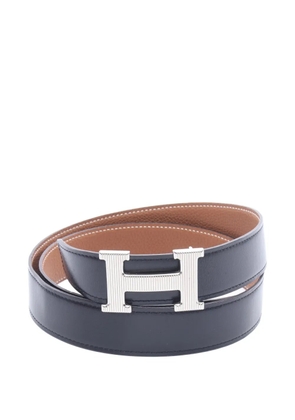 Hermès Pre-Owned 2021 H Strie reversible belt - Black