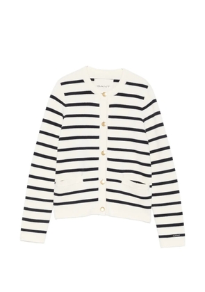 Gant striped button-up cardigan - White