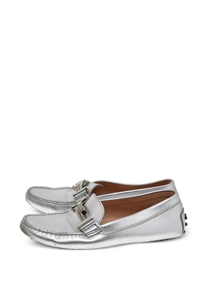Tod's Vintage T-embellished loafers - Silver