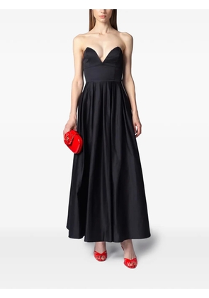 TWENTY FOURHAITCH Flores strapless pleated maxi dress - Black