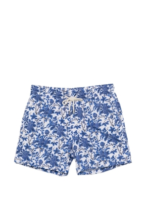 Arrels Barcelona floral-print drawstring swim shorts - Blue