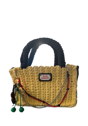 Charles Jeffrey Loverboy crochet instrument-charm tote bag - Yellow