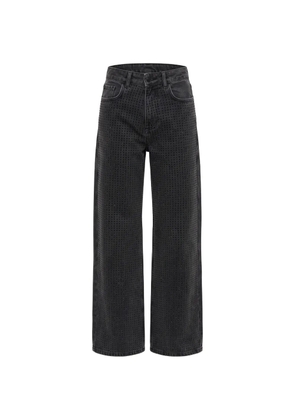 Benetton embellished wide-leg jeans - Grey