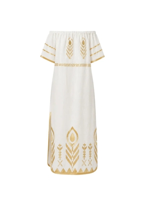 GREEK ARCHAIC KORI embroidered maxi dress - White