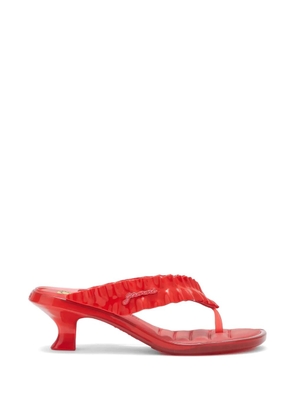 GANNI x Melissa logo-print heeled sandals - Red