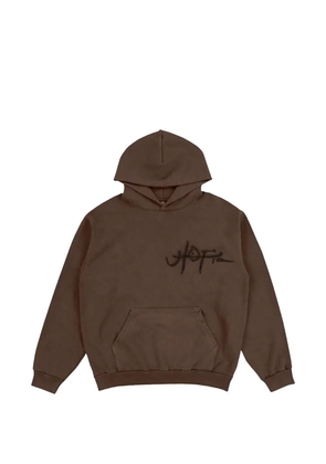 Travis Scott Utopia A2 graphic-print hoodie - Brown