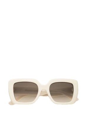Emmanuelle Khanh Foxy square-frame sunglasses - Neutrals