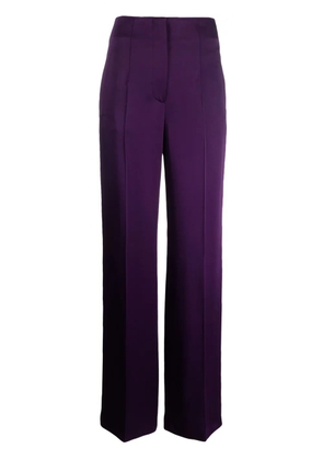 Alberta Ferretti pleat-detail straight-leg trousers - Purple