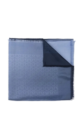 Ferragamo Gancini jacquard-pattern scarf - Blue