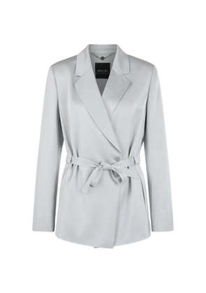 MARCCAIN belted wrap-around blazer - Grey