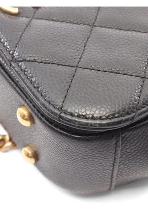 CHANEL Pre-Owned 2017-2018 small Matelassé flap shoulder bag - Black
