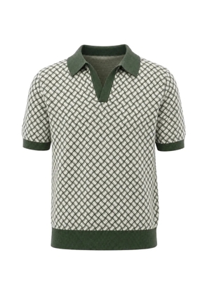 Drumohr Razor geometric-knit short-sleeve T-shirt - White