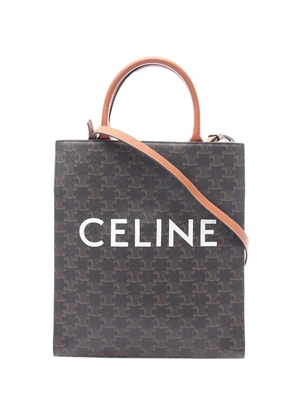 Celine Pre-Owned 2010-2026 Small Triomphe Coated Canvas Vertical Cabas Tote satchel - Brown