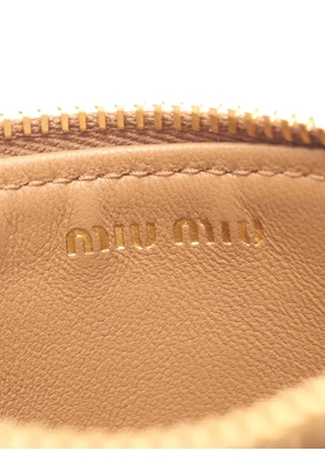 Miu Miu Pre-Owned Matelassé card case - Neutrals