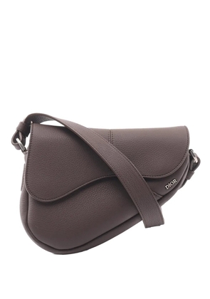 Christian Dior Pre-Owned 2010-2026 Grained Leather Saddle Bag crossbody bag - Brown