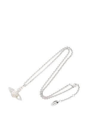 Vivienne Westwood Pre-Owned Orb rhinestone necklace - Silver