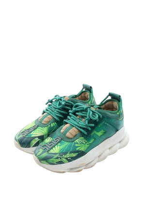 Versace Pre-Owned Chain Reaction Jungle-print sneakers - Green