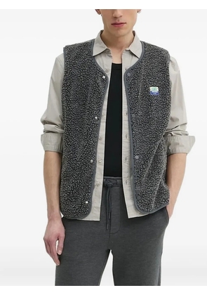 American Vintage fleece-texture button gilet - Grey