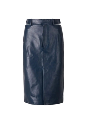 Jil Sander cut-out leather skirt - Blue