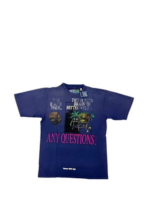 Better with Age Mush graphic-print T-shirt - Blue
