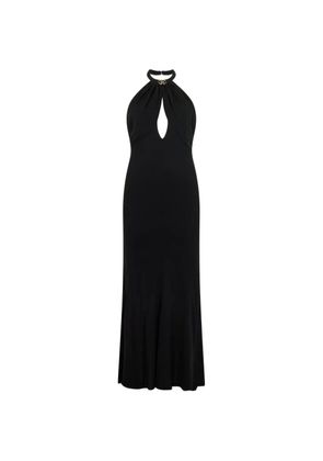 Roberto Cavalli cut-out halterneck maxi dress - Black