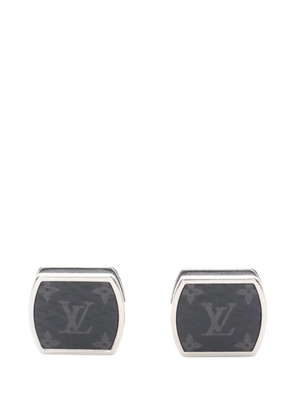 Louis Vuitton Pre-Owned 2017 Monogram Eclipse cufflinks (set of two) - Silver