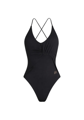 Blumarine twist-detail swimsuit - Black