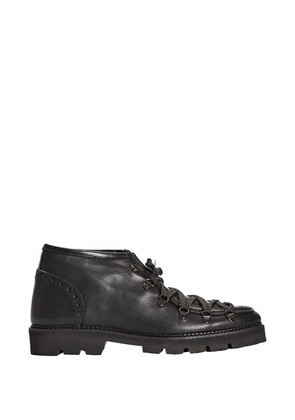 Roberto Pepe Luxury lace-up lug-sole boots - Black