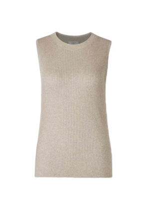 Peserico ribbed-knit sleeveless top - Neutrals