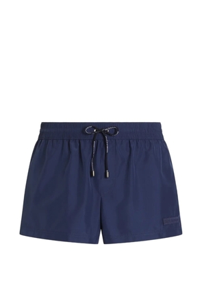 Dolce & Gabbana logo-patch drawstring swim shorts - Blue