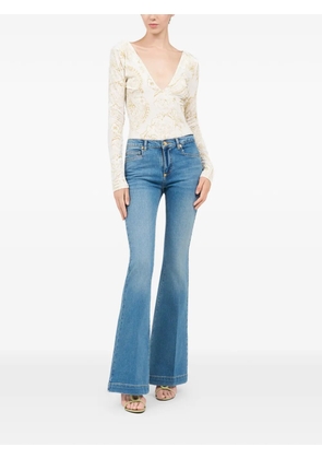 Roberto Cavalli paisley-print V-neck bodysuit - Neutrals