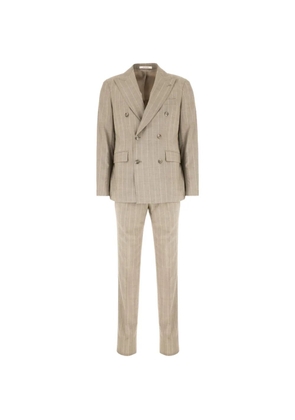 Tagliatore pinstripe-pattern double-breasted suit - Neutrals