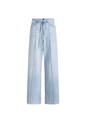 BOSS pintuck drawstring jeans - Blue