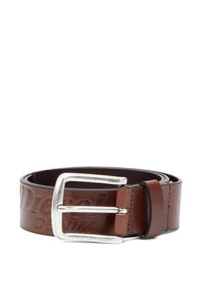 Diesel B-Flag-D logo-embossed belt - Brown