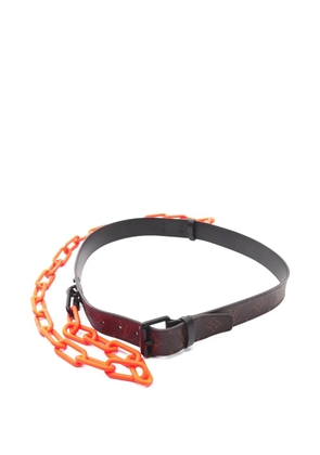 Louis Vuitton Pre-Owned 2018 Santour Signature chain belt - Brown