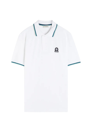 SANDBANKS logo-patch tipped polo shirt - White