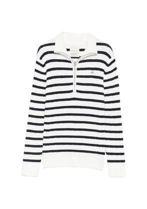 Gant striped cable-knit sweater - White