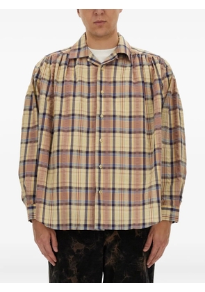 AIE checked cotton shirt - Yellow
