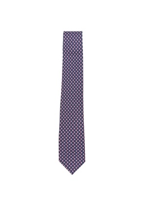 Ferragamo Cyrus Gancini fish-print tie - Blue