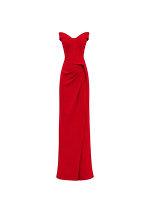 Gemy Maalouf strapless draped-detail dress - Red