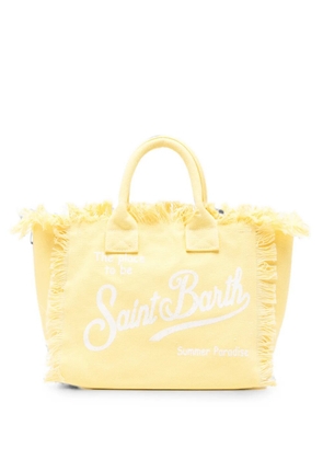 MC2 Saint Barth Colette fringed logo-print tote bag - Yellow