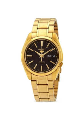 SEIKO PREOWNED Seiko 5 round-face 38mm watch - Black