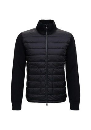 Moncler quilted-panel zip-up jacket - Black