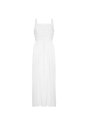 Adam Lippes Calista ruched-bodice midi dress - White