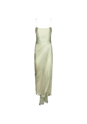 Maria Lucia Hohan plissé-effect draped maxi dress - Green